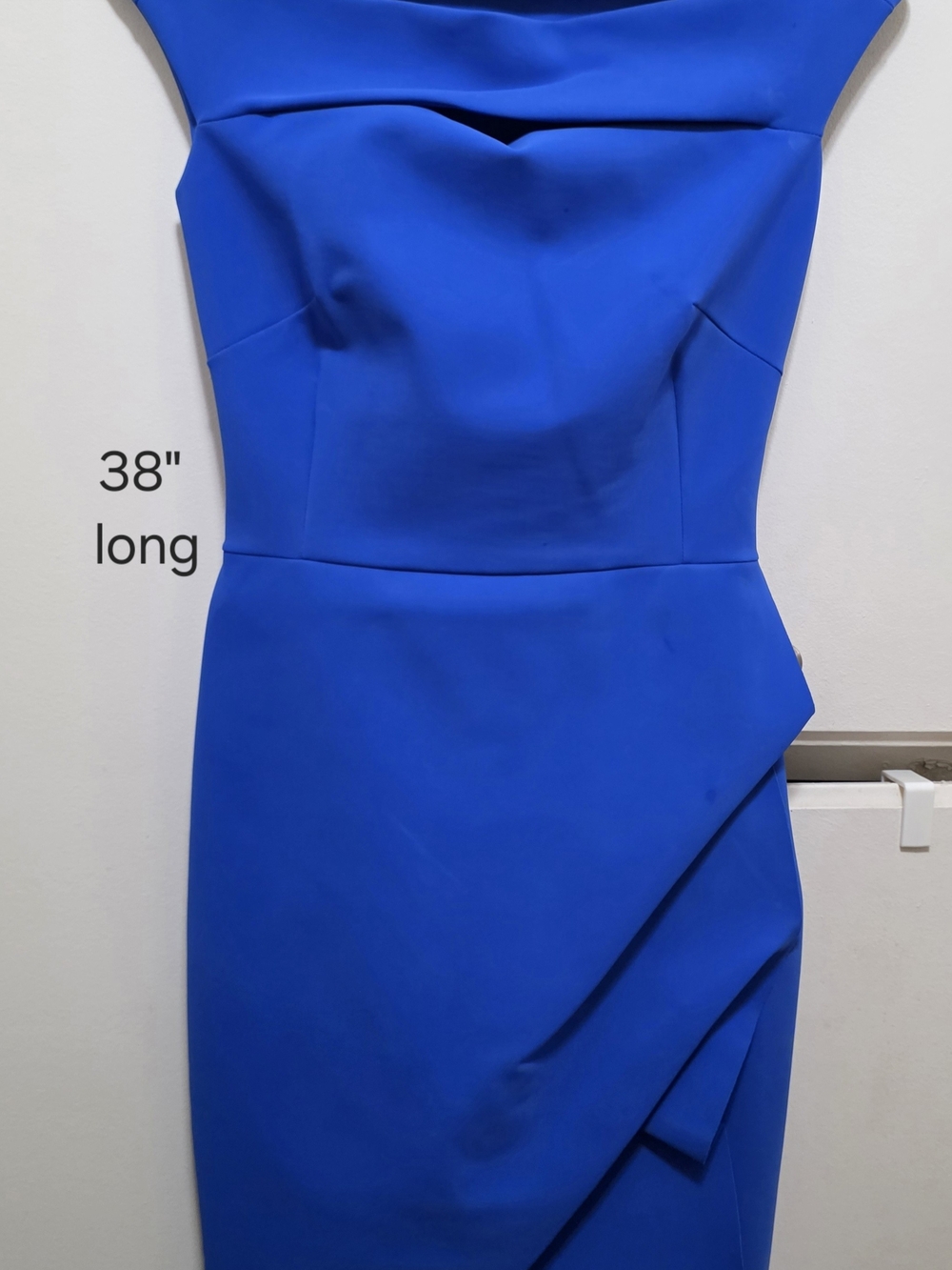 Chiara Boni La Petite Robe Melania Off-The-Shoulder Dress Cobalt Blue - IT 42 /
